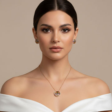 Prismatic Bloom Pendant Set