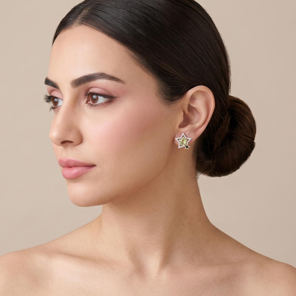 Pistachio Galaxy Studs