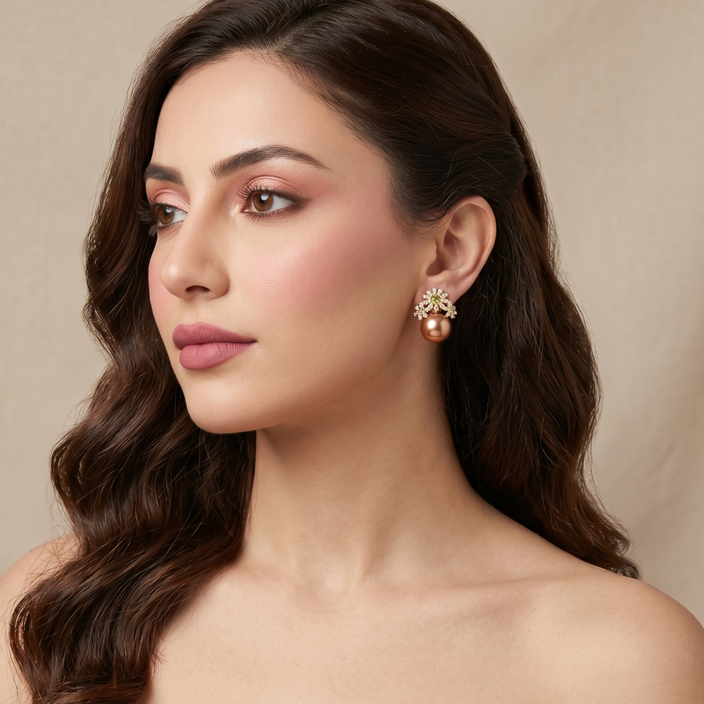 The Champagne Tiara Studs