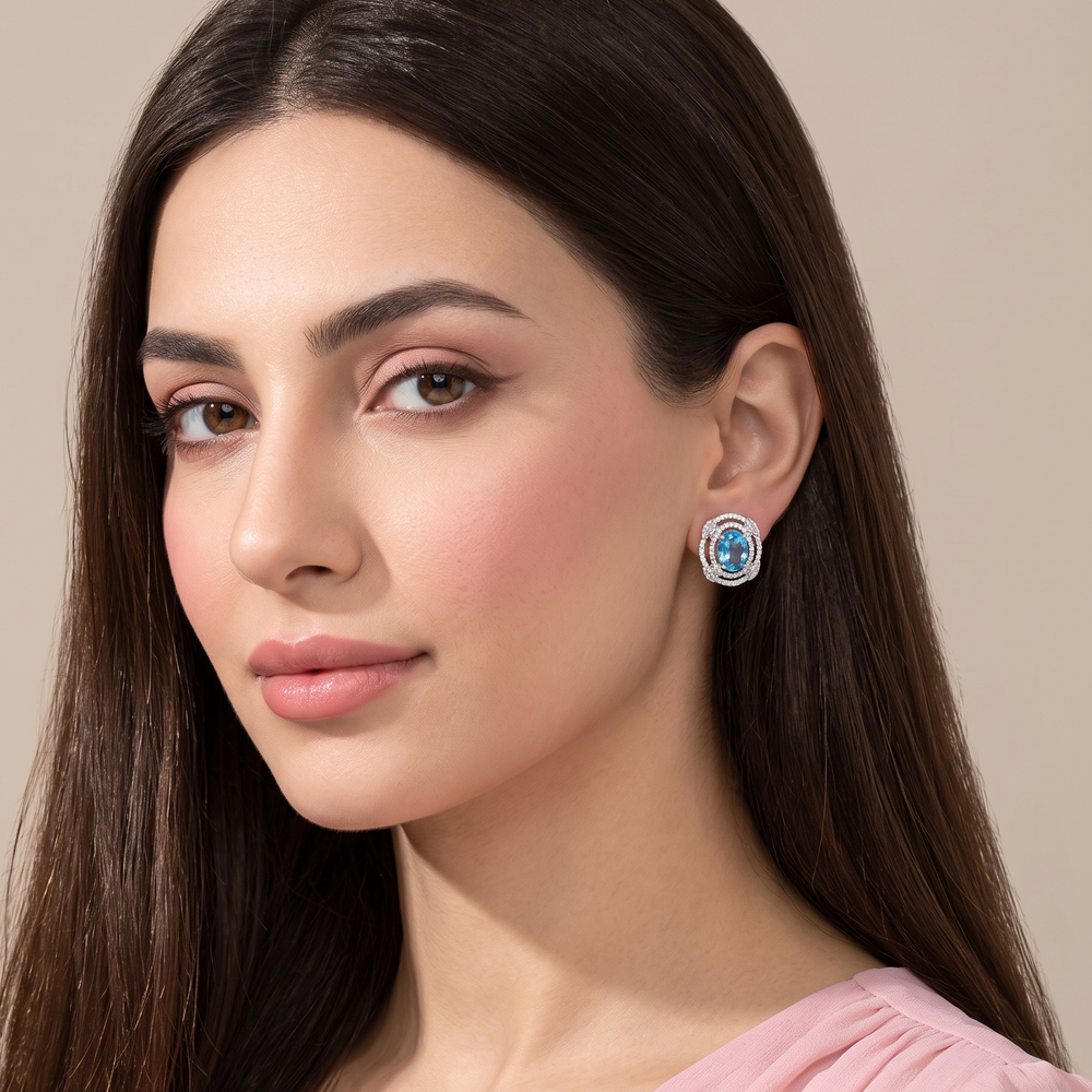 Aqua Ripple Studs