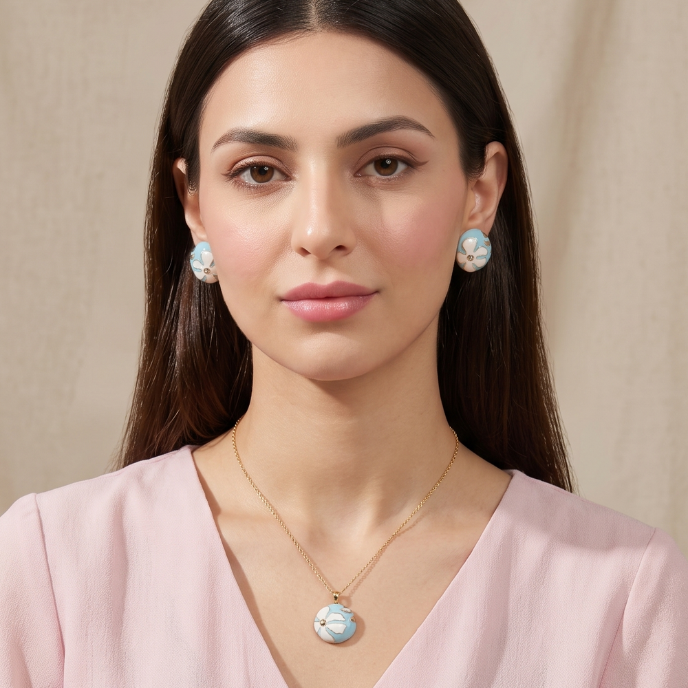 Avela Pendant Set - Blue- Nature Collection
