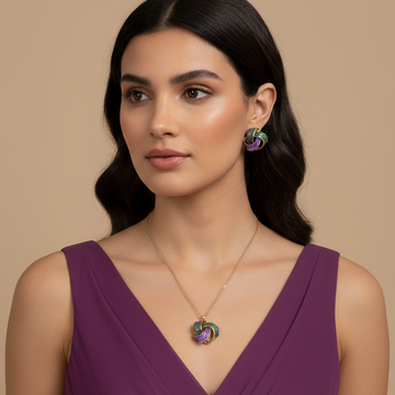 Purple Fusion Pendant Set