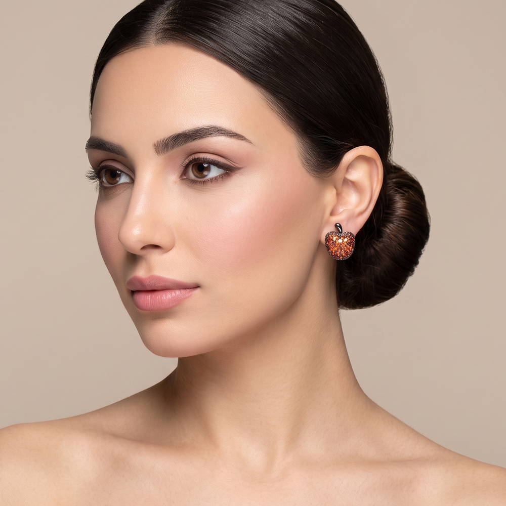 Fiery Apple Studs