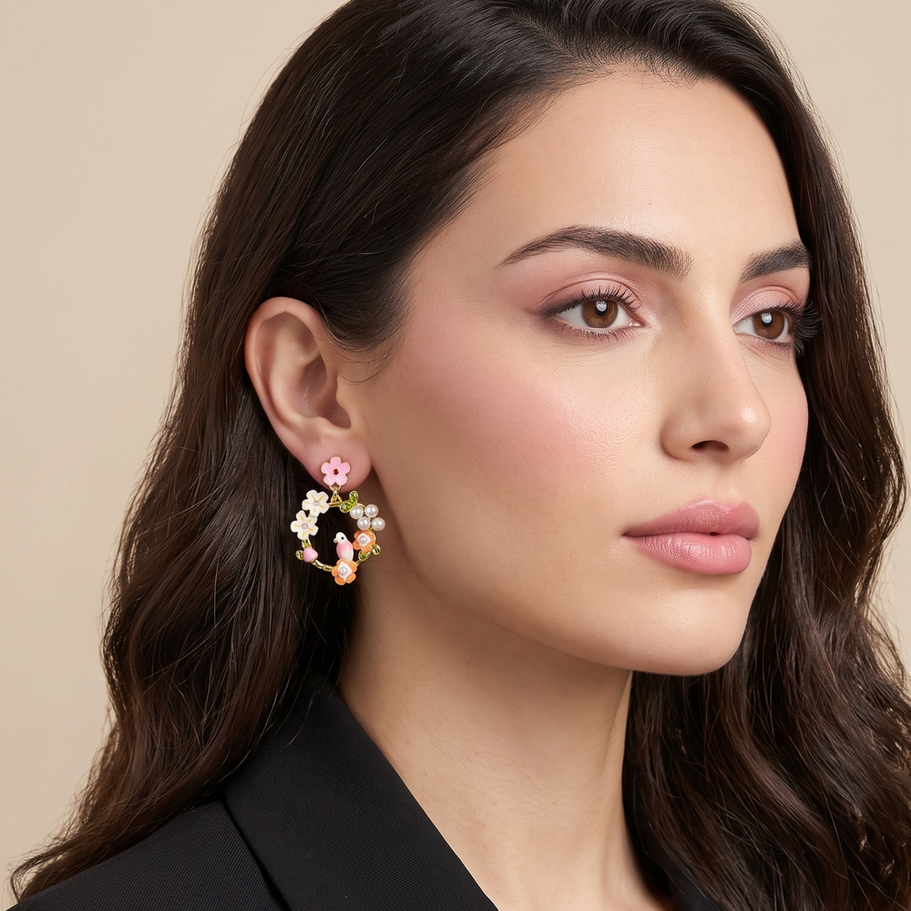 Singing Spring Wreath Earrings