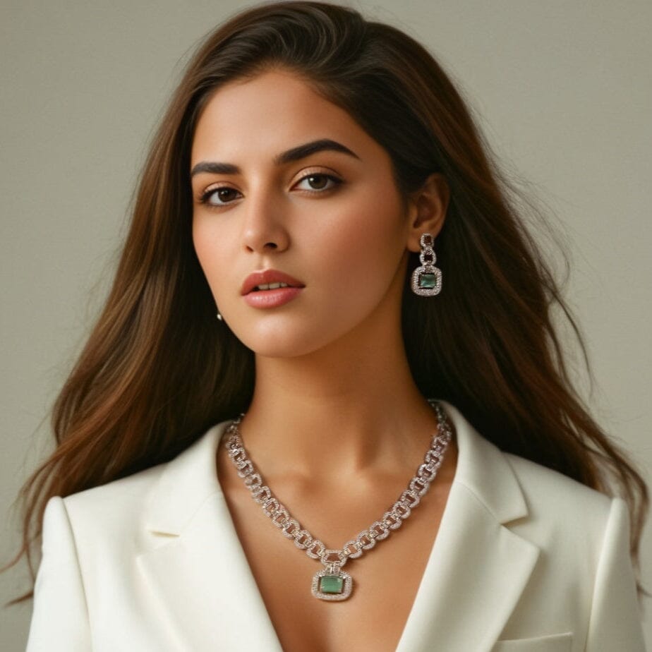 Alana Necklace Set - Aqua