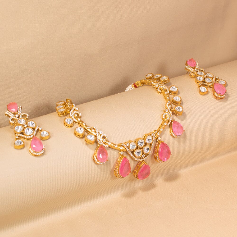 Amaria Pink Necklace Set