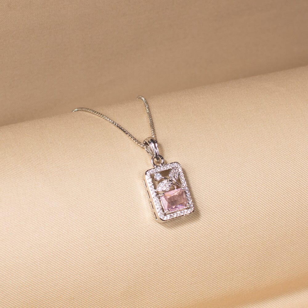 Ananya Pendant Set-Pink-Minima Collection