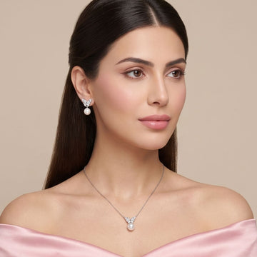 Angel Wing Pearl Drop Set