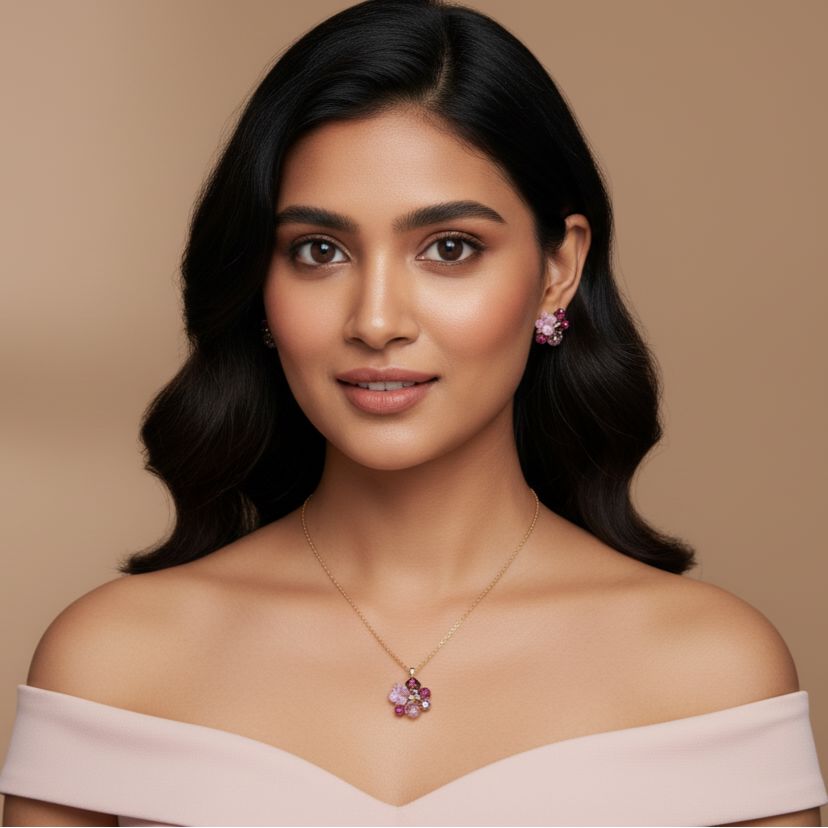 Anya Pendant Set-Purple-Nature Collection