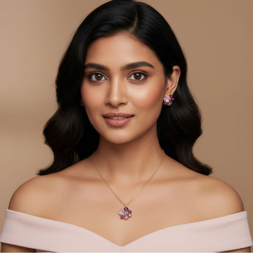 Anya Pendant Set-Purple-Nature Collection