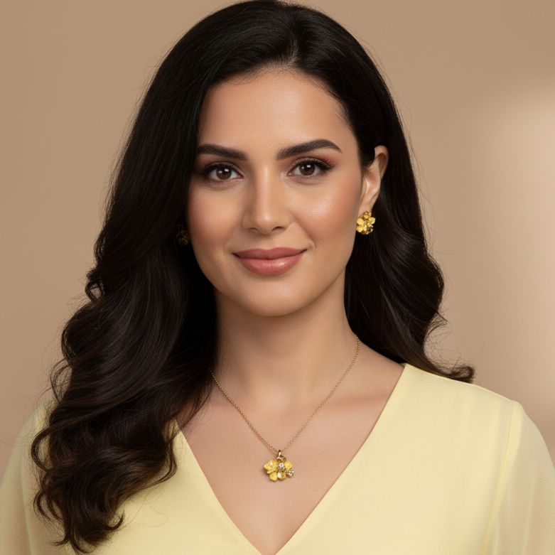 Anya Pendant Set-Yellow-Nature Collection