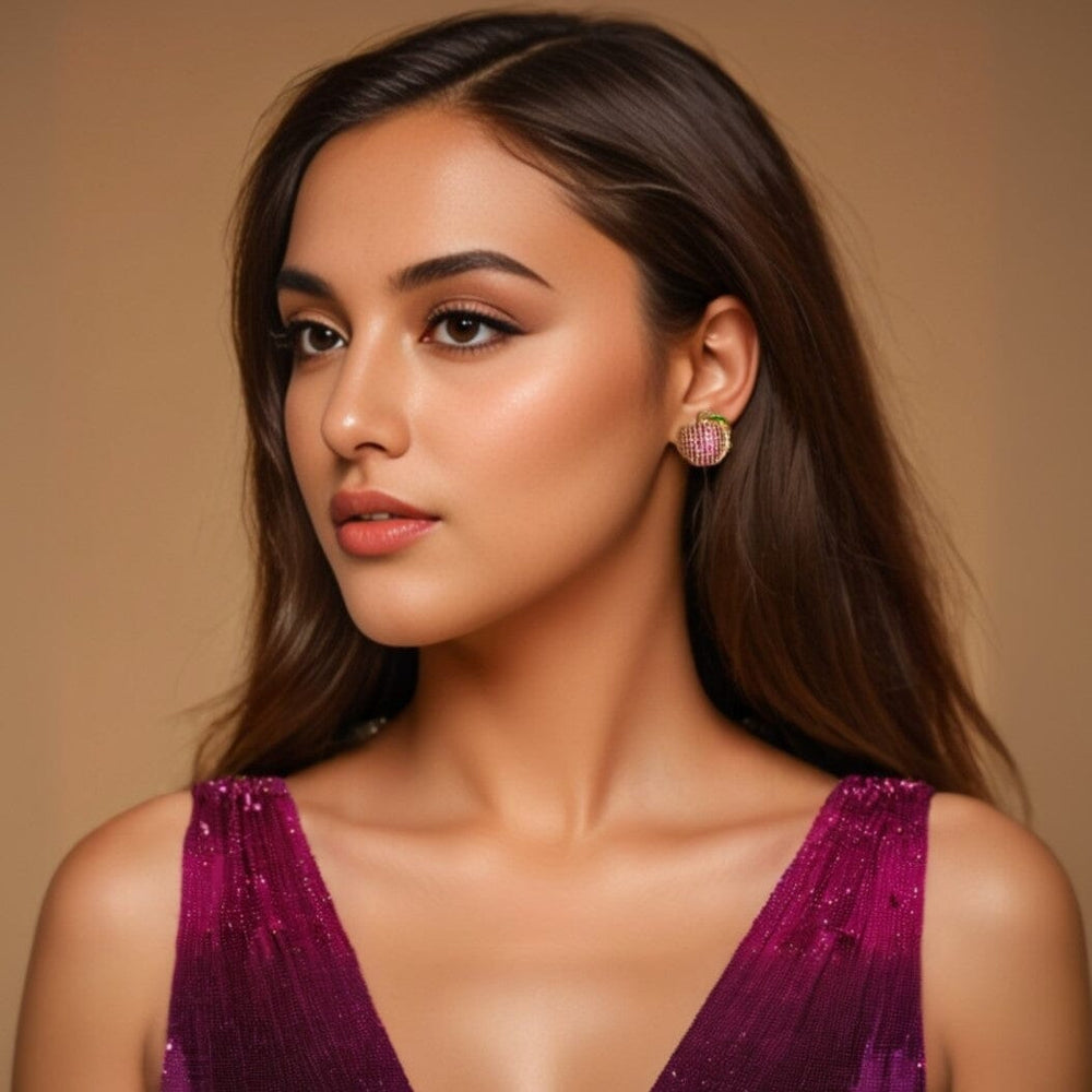 Apple of the Eye Studs - Pink