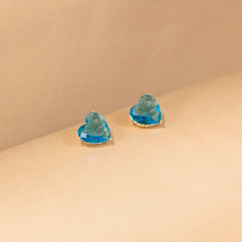 Aqua Heart Pendant Set - Minima Collection