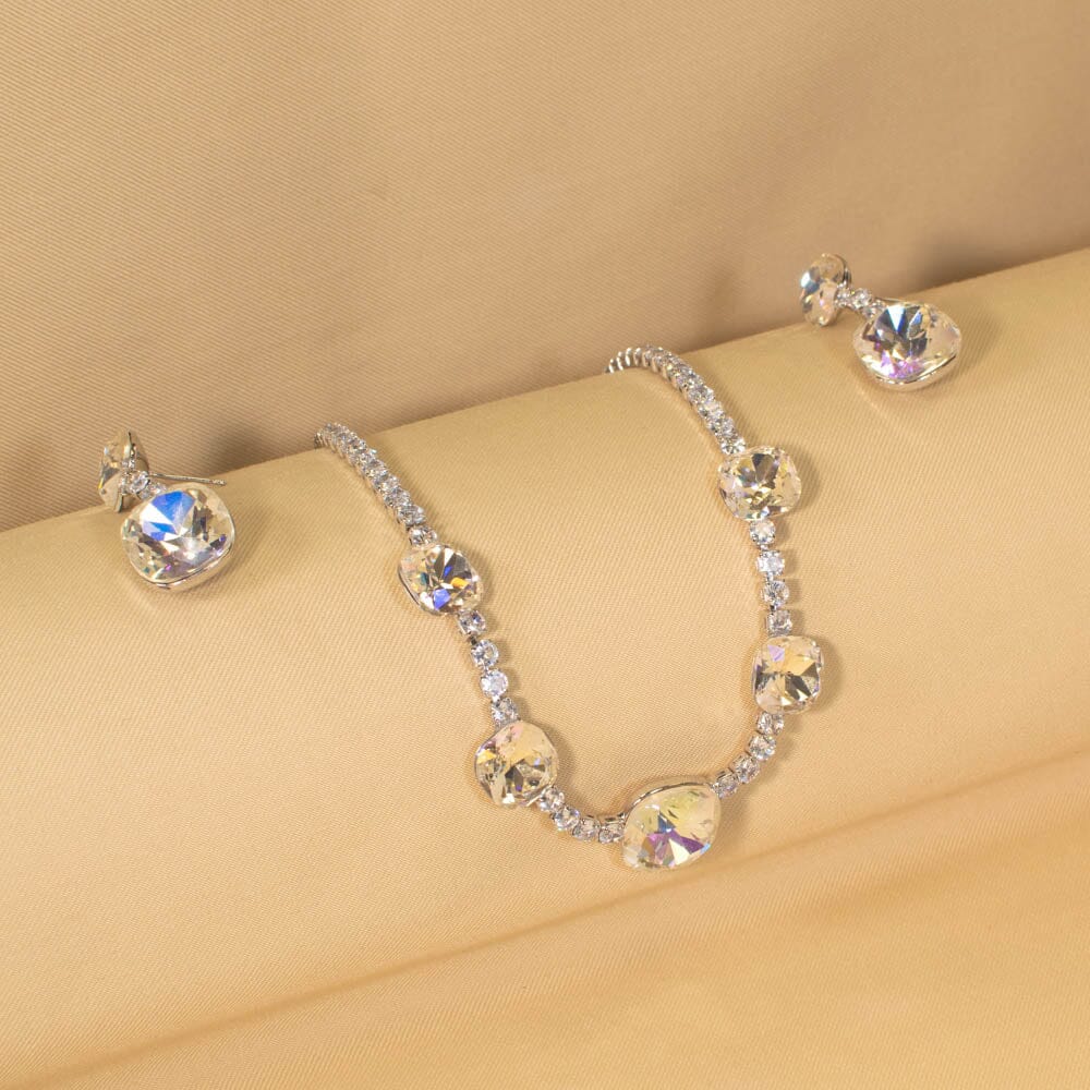 Asmi Necklace Set - White - Glitterati Collection