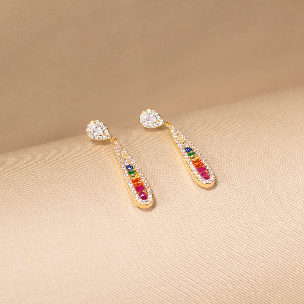 Aurora Teardrop Danglers - Edgy Collection