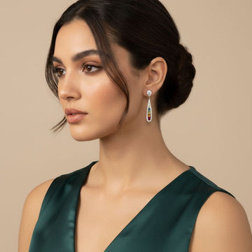 Aurora Teardrop Danglers - Edgy Collection