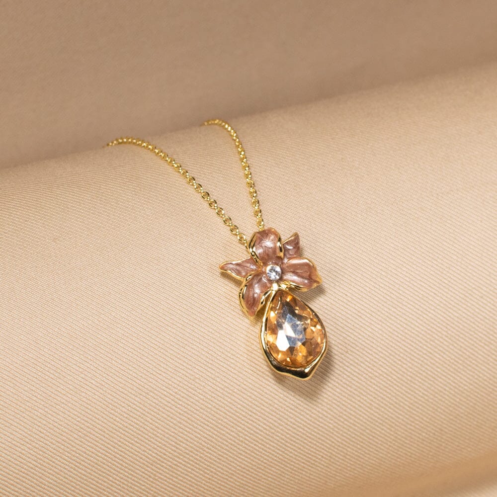 Azure Bloom Pendant Set-Honey-Minima Collection