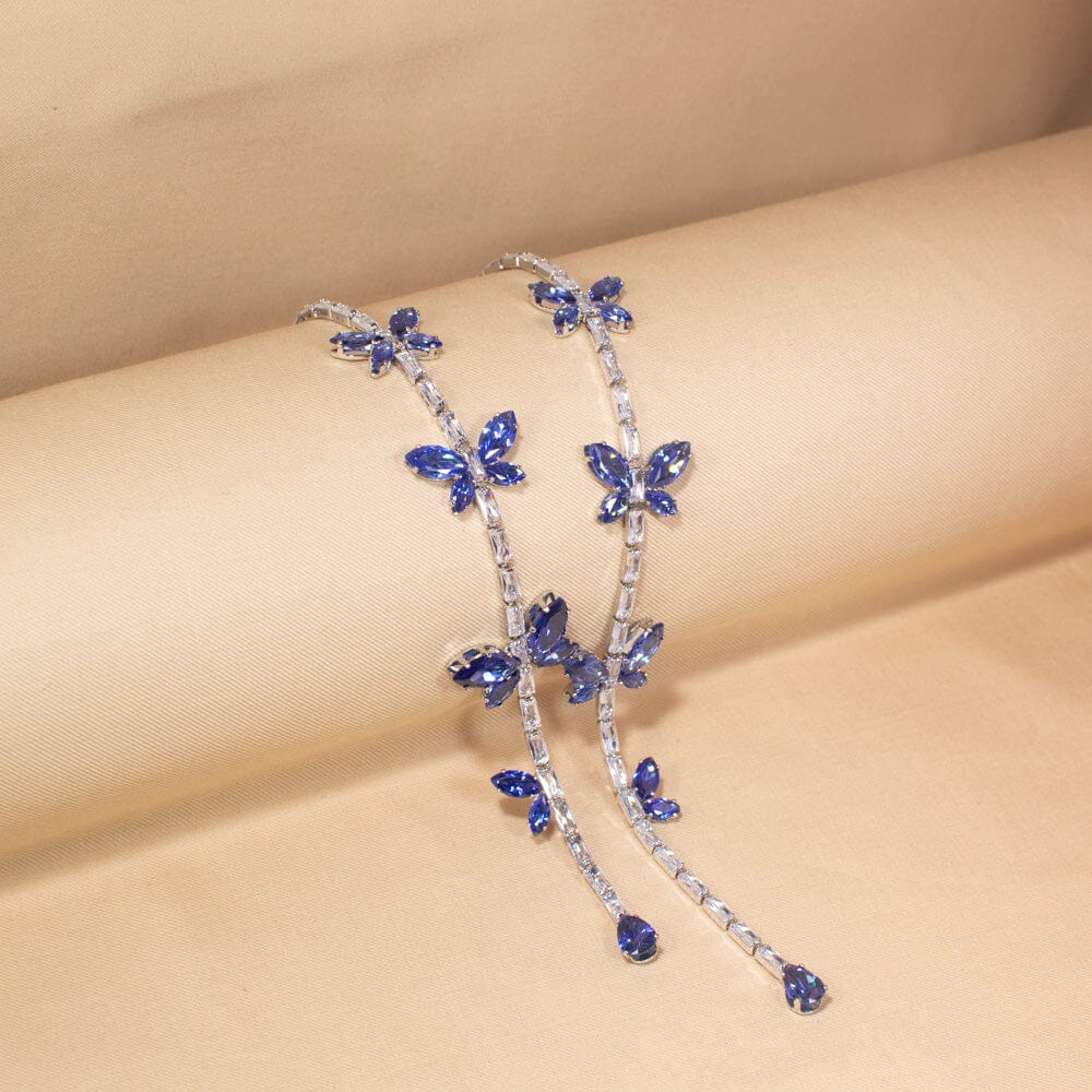 Azure Flutter Necklace Set-Glitterati Collection