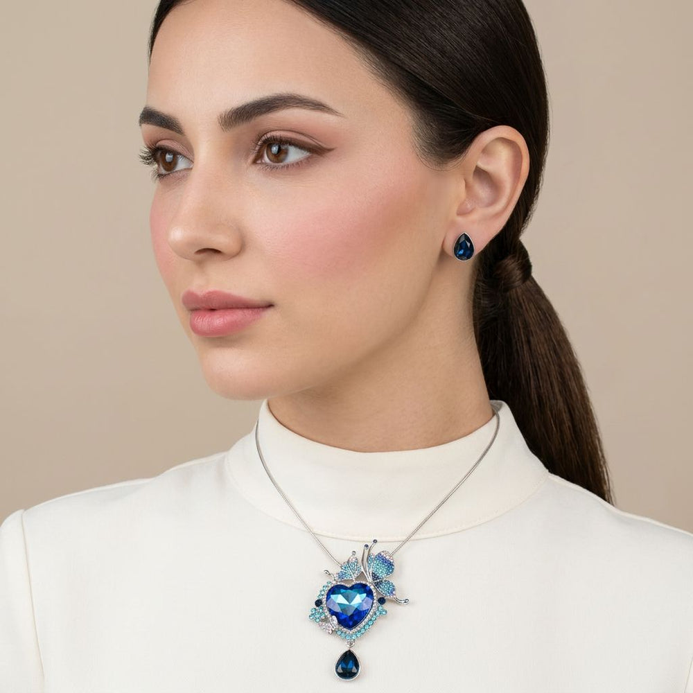 Azure Heart Empress Pendant Set