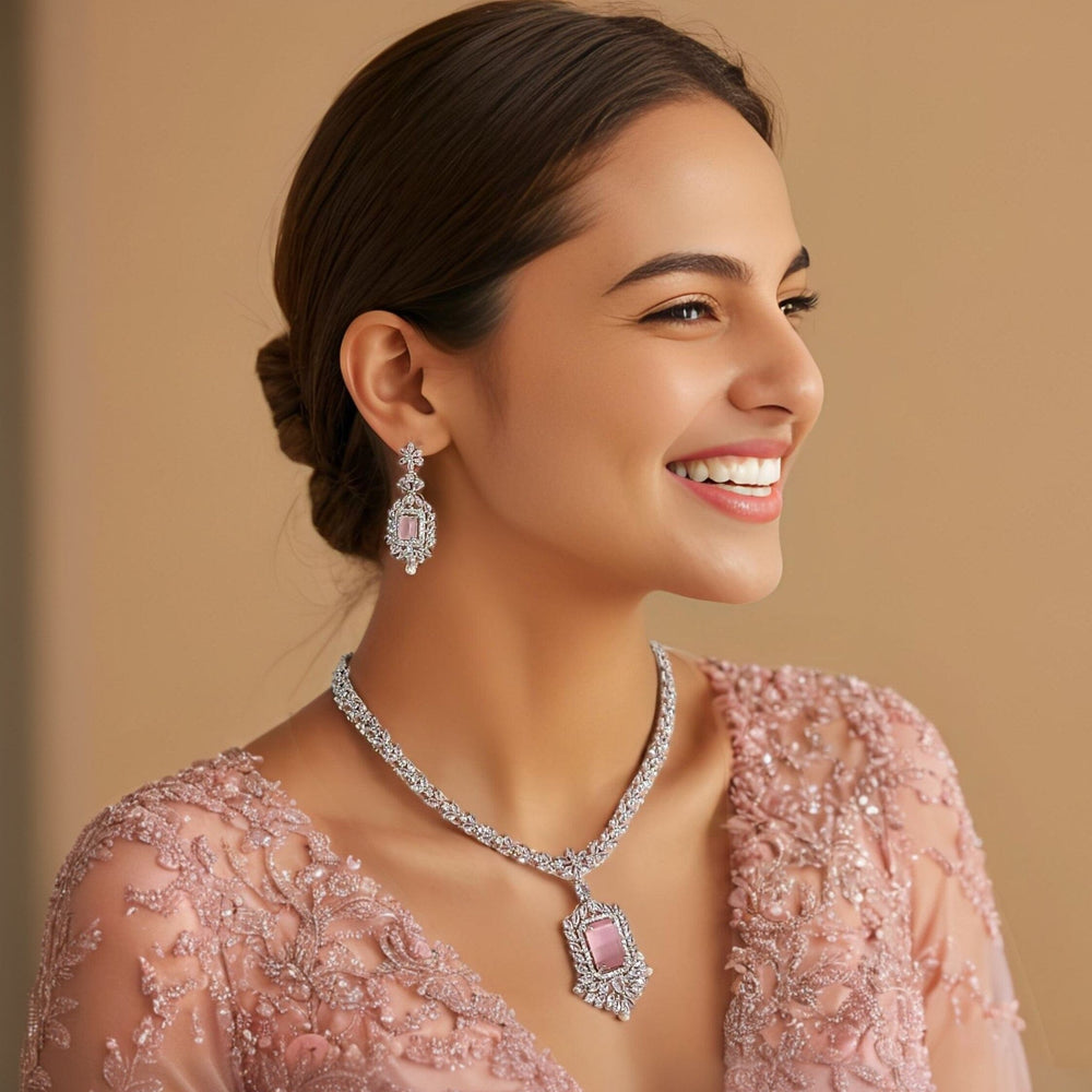 Berry Lush Necklace Set - Pink