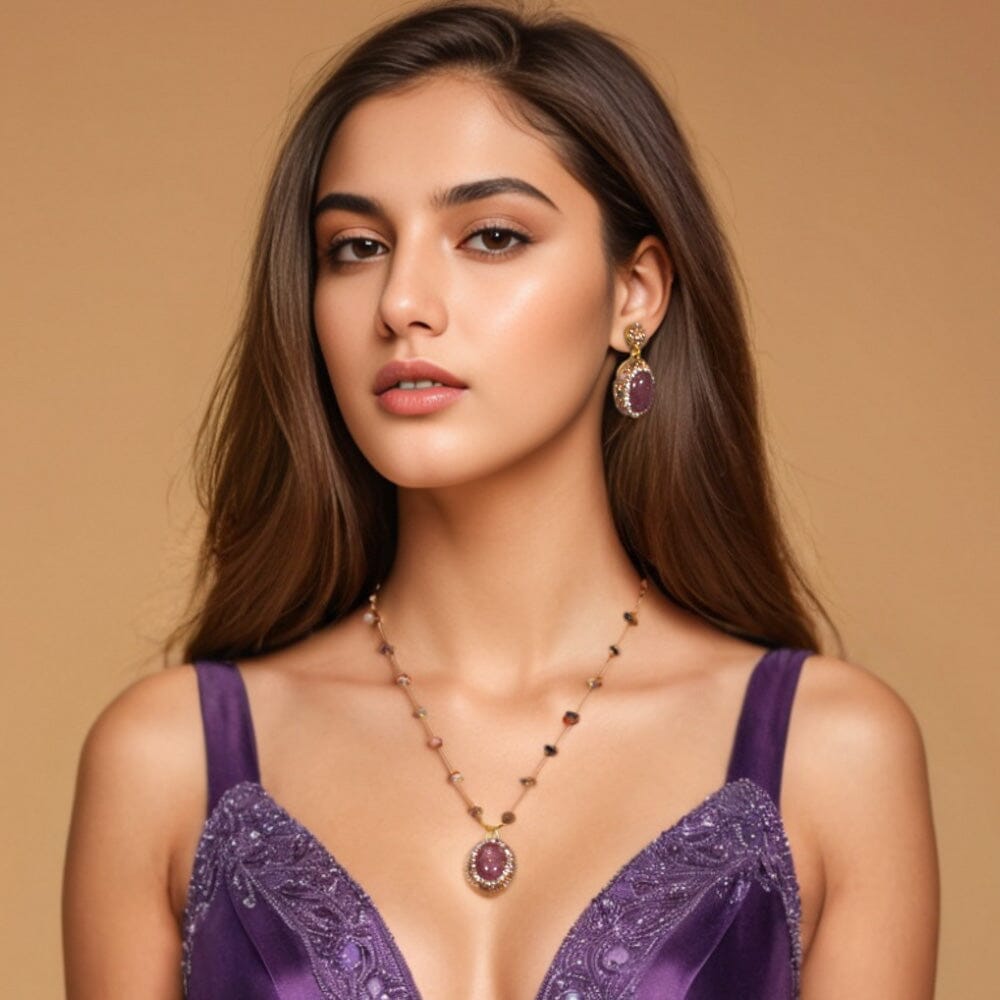 Berry Muse Necklace Set- Pratha Collection
