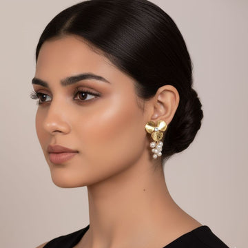 Flourish Pearl Earrings - Edgy Collection