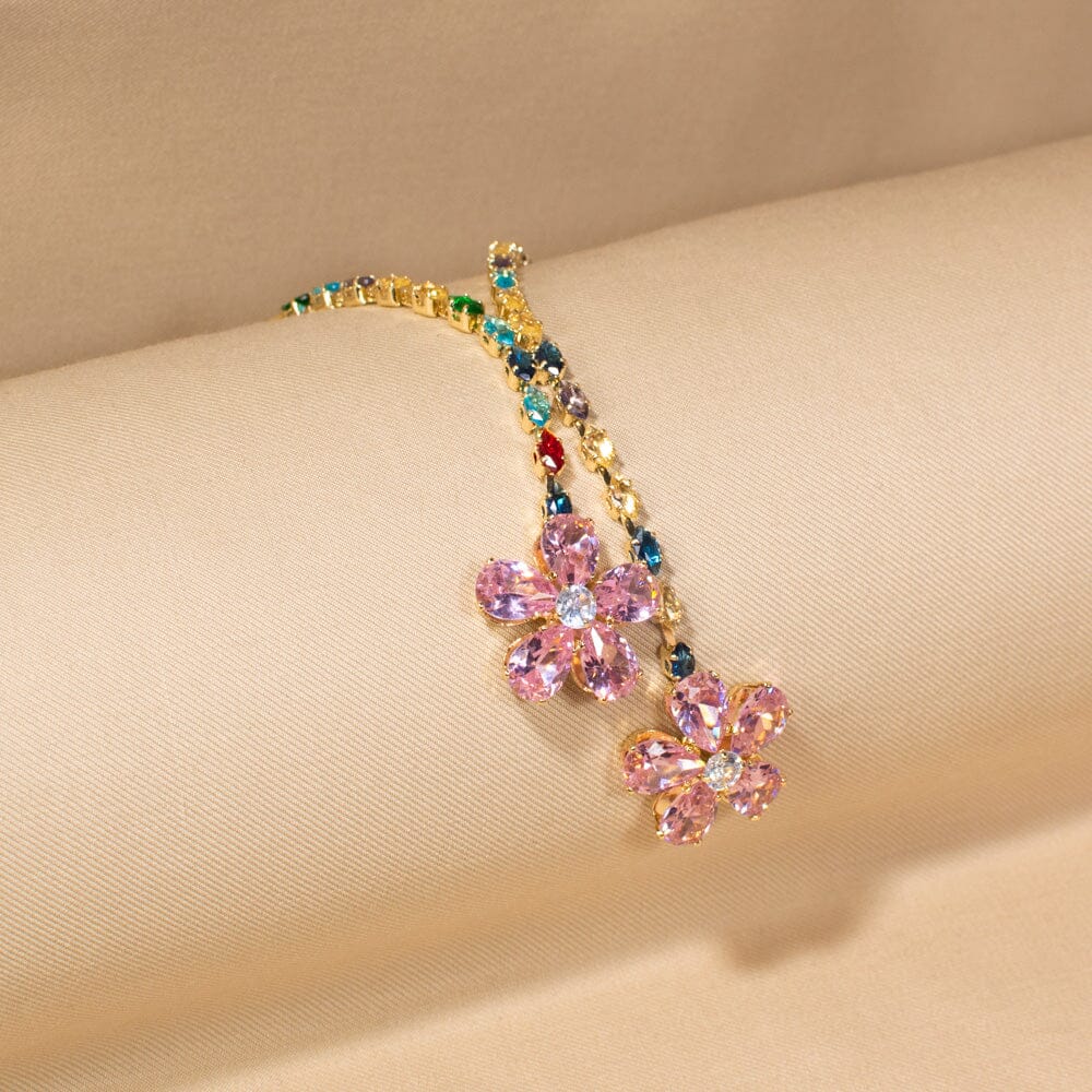 Blossom Cascade Necklace Set-Glitterati Collection