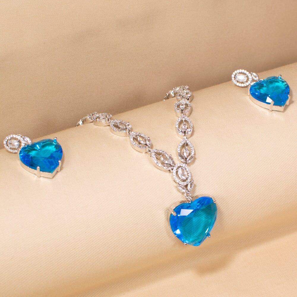 Blue Royale Statement Necklace Set