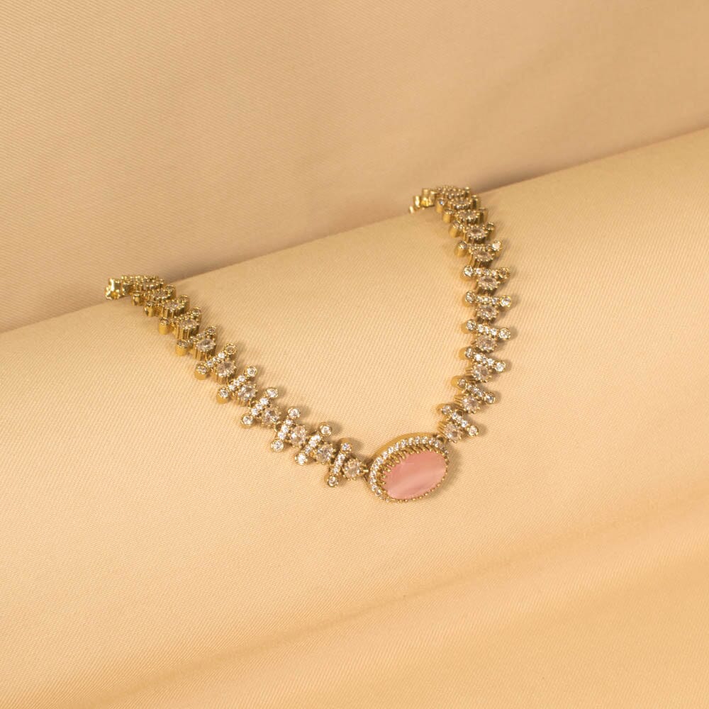 Blush Bloom Necklace Set - Glitterati Collection