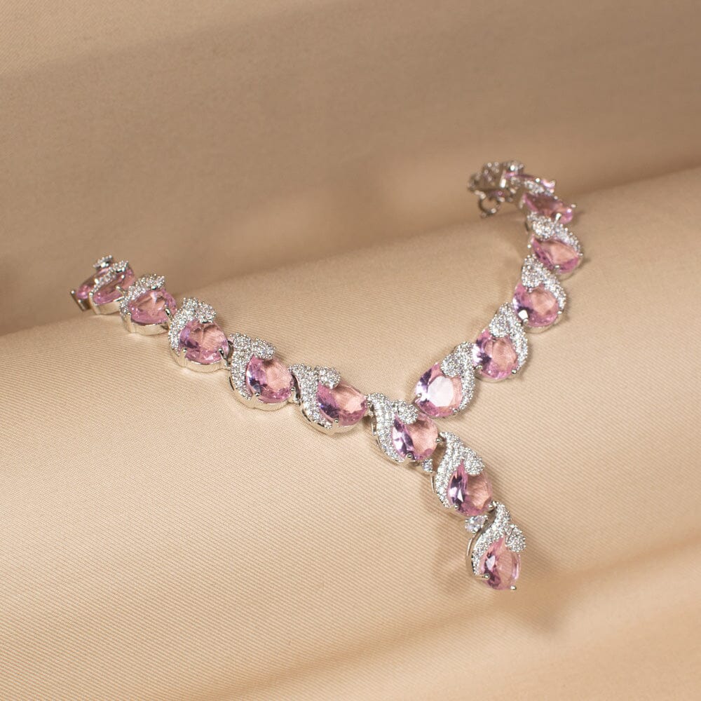 Blush Cascade Necklace Set - Edgy Collection