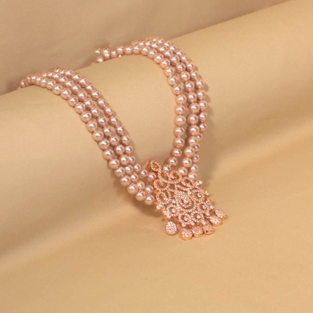 Blush Pearl Necklace Set