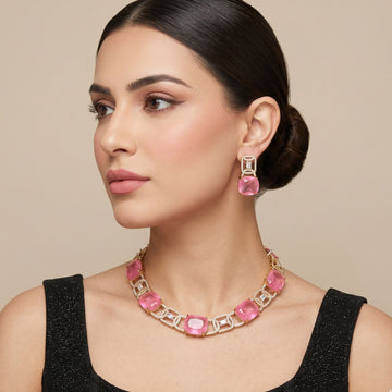Blush Queen Statement Necklace Set