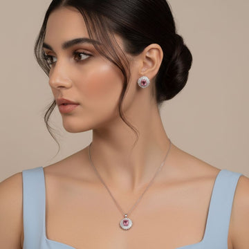 Blushing Ray Pendant Set - Minima Collection