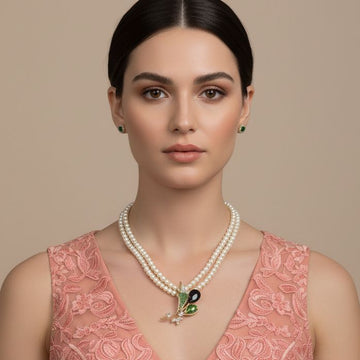 Botanical Emerald Grace Luxe Necklace Set