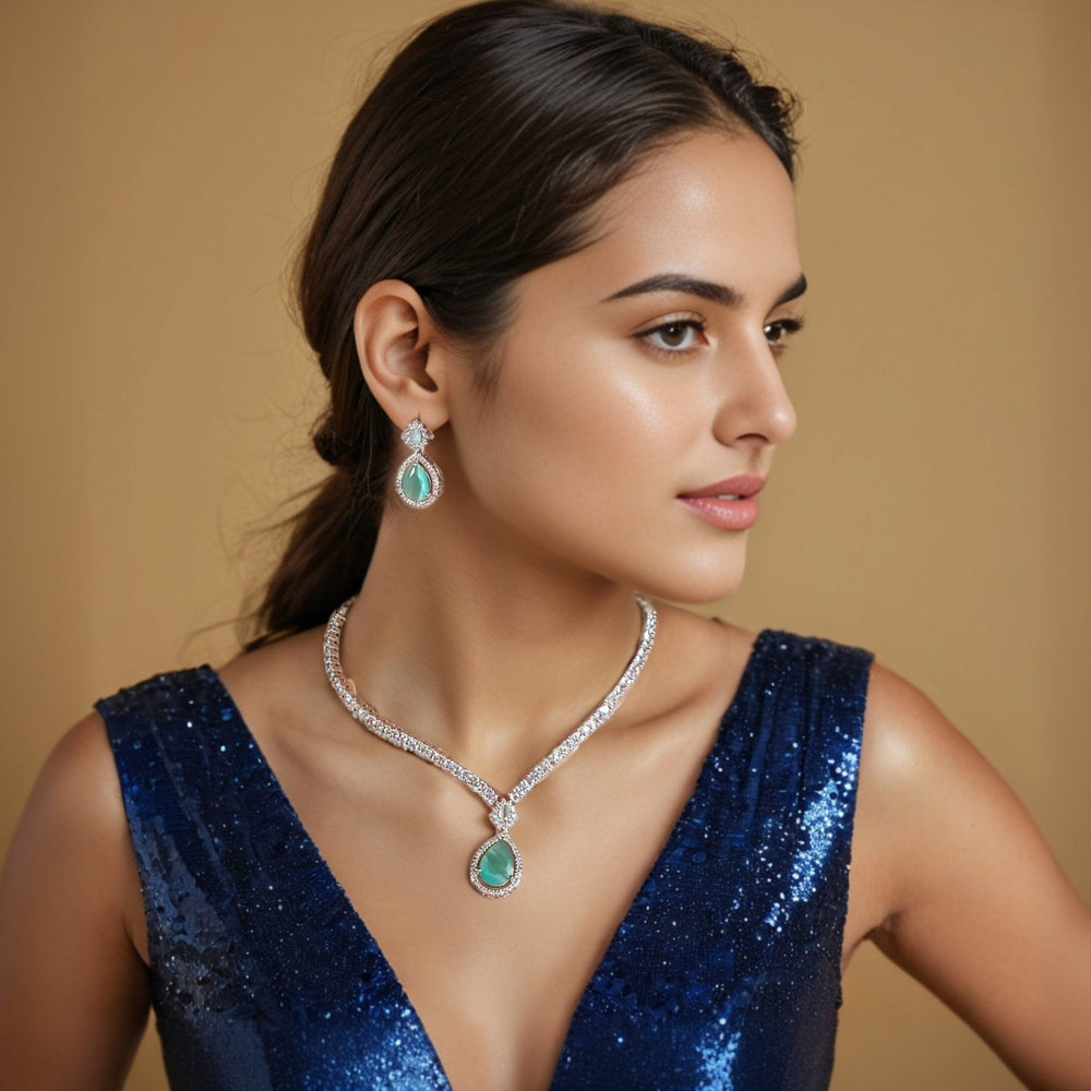 Camila Pendant Set - Aqua