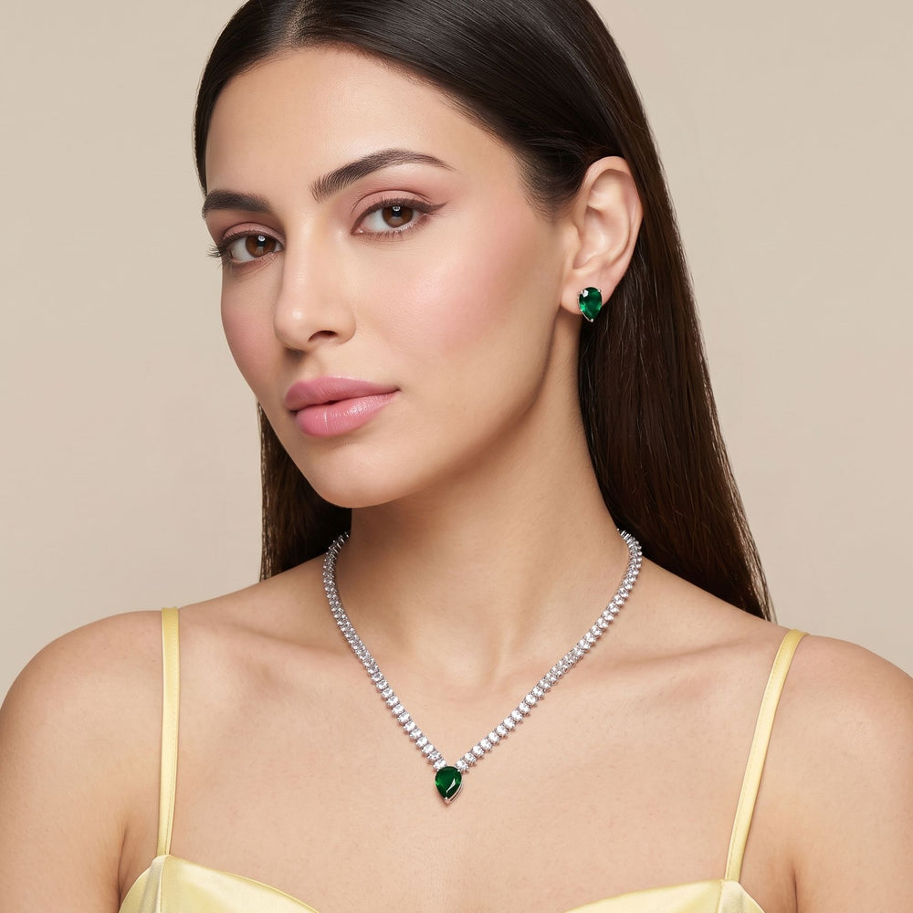 Cassia Necklace Set - Green