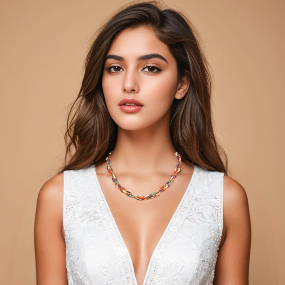 Colorwave Chain Necklace-Edgy Collection