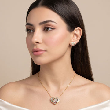 Confetti Heart Pendant Set