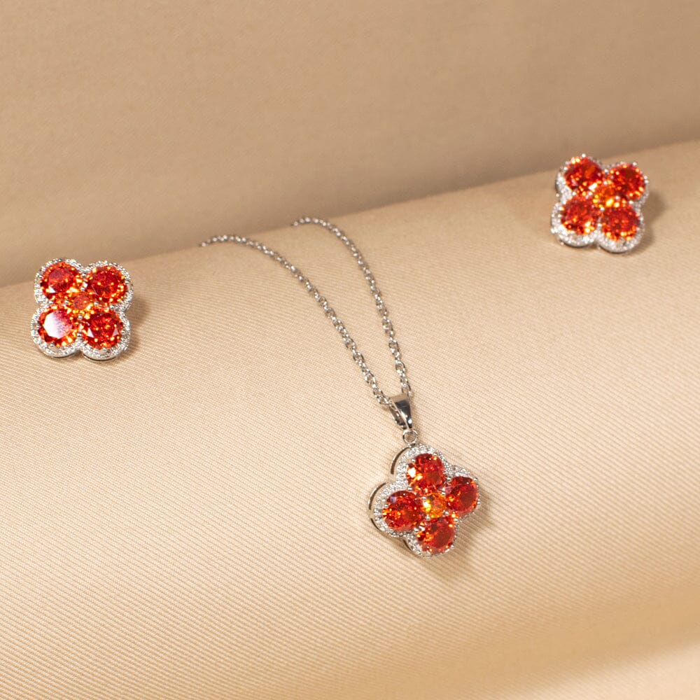 Crimson Clover Pendant Set - Minima Collection