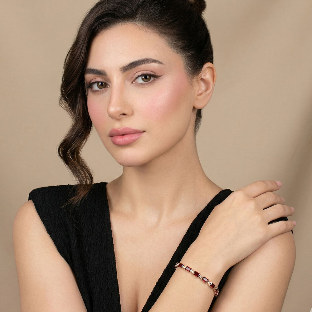 Crimson Glow Bracelet