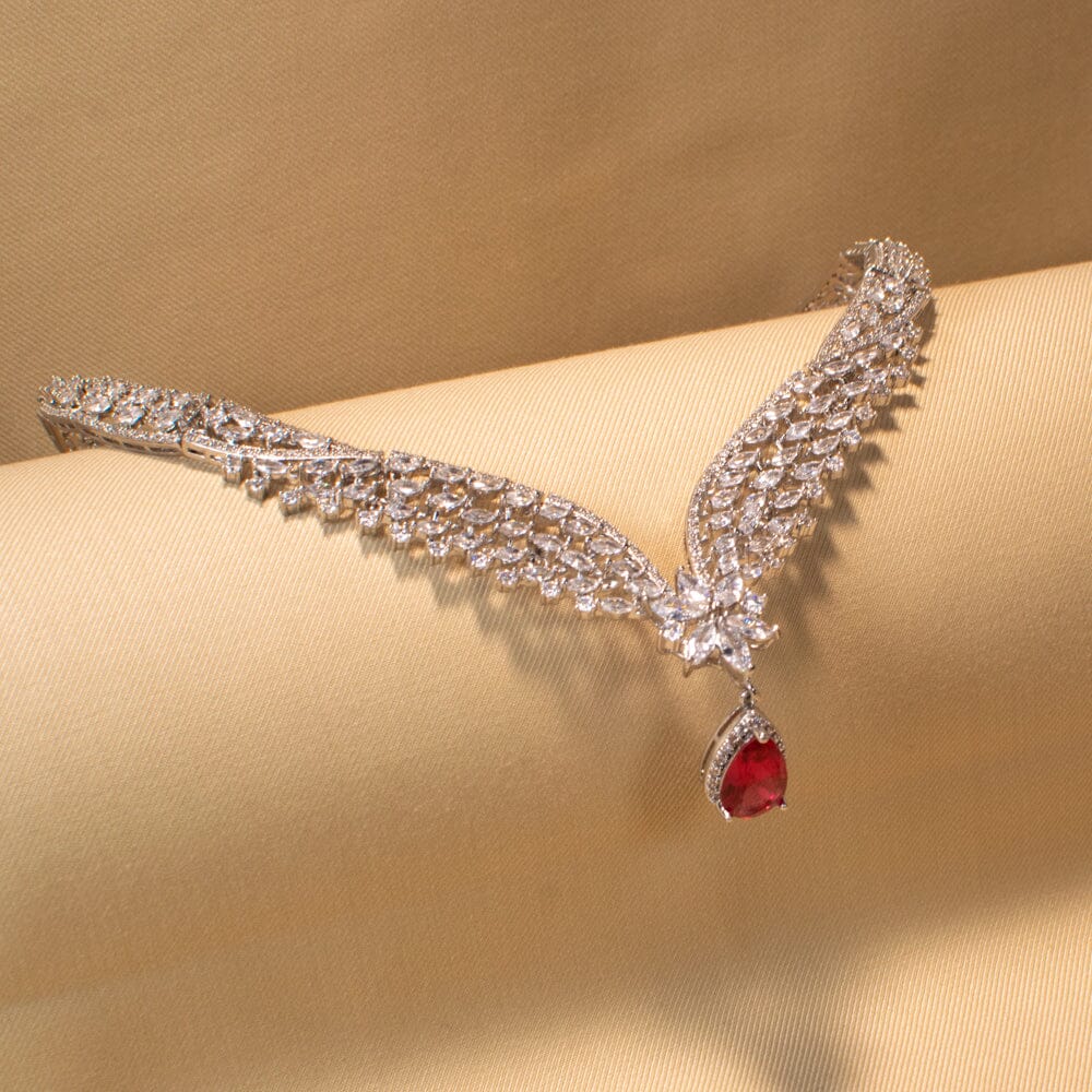 Crystal Pink Luxury Necklace Set