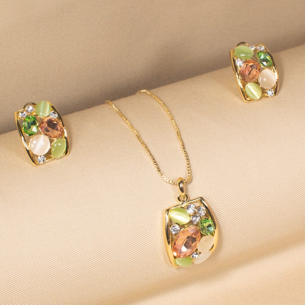 Crystals Glow Pendant Set - Edgy Collection
