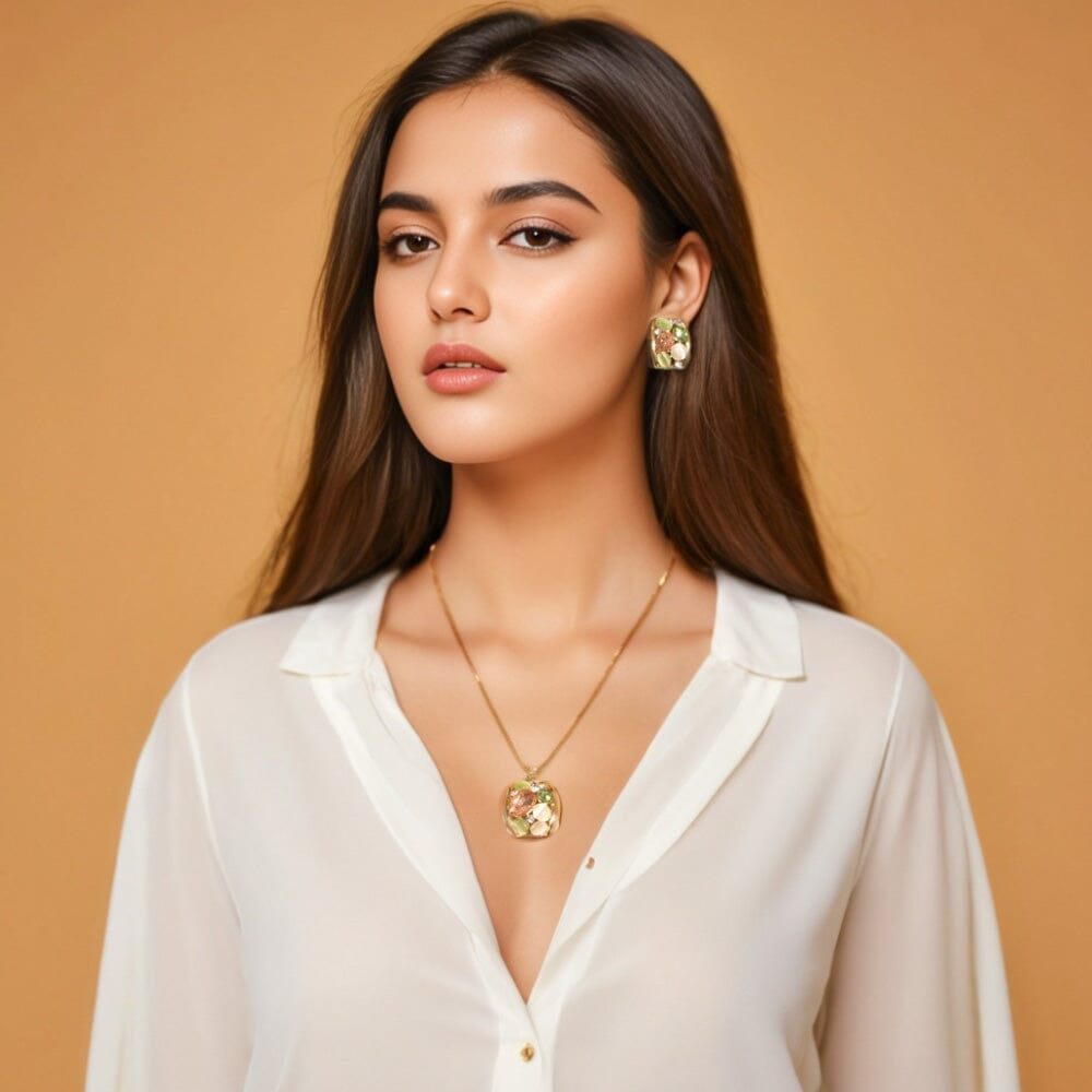 Crystals Glow Pendant Set - Edgy Collection