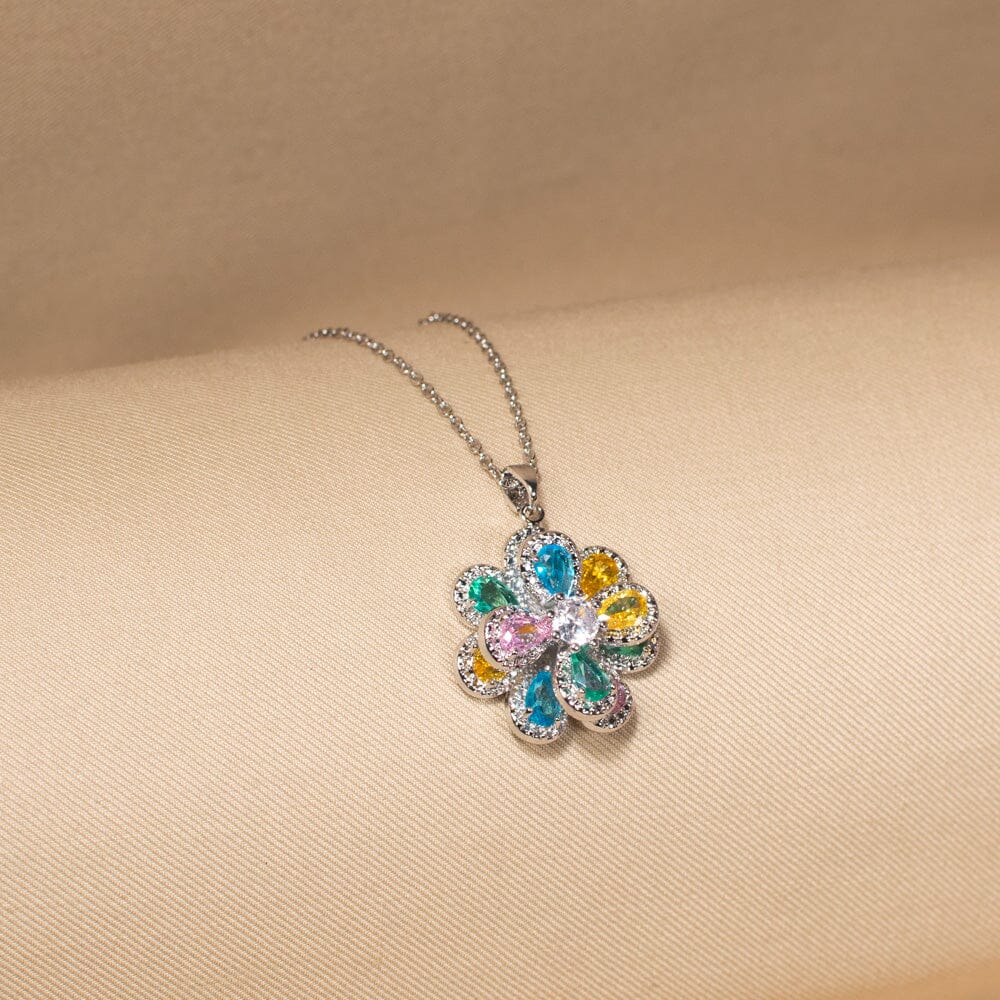 Daisy Dreams Pendant Set-Multicolor-Edgy Collection