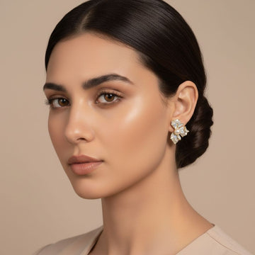 Dazzling Pearl Studs - Edgy Collection