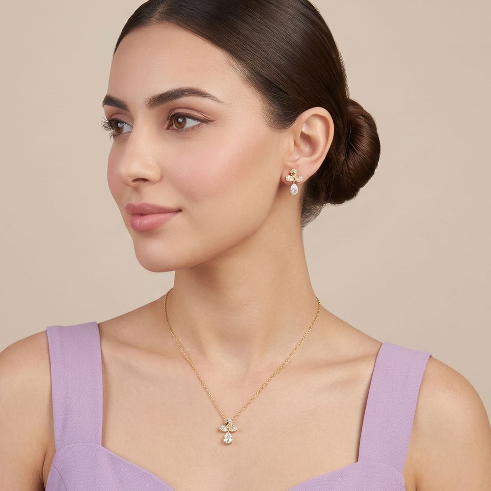 Dewdrop Drama Pendant Set
