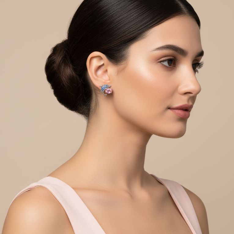 Dolphin Dance Studs-Blue-Minima Collection