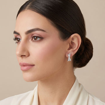Double Drama Earrings - Silver