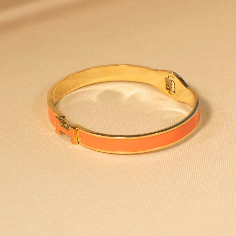 Eliza Openable Bracelet - Slim Orange - Edgy Collection