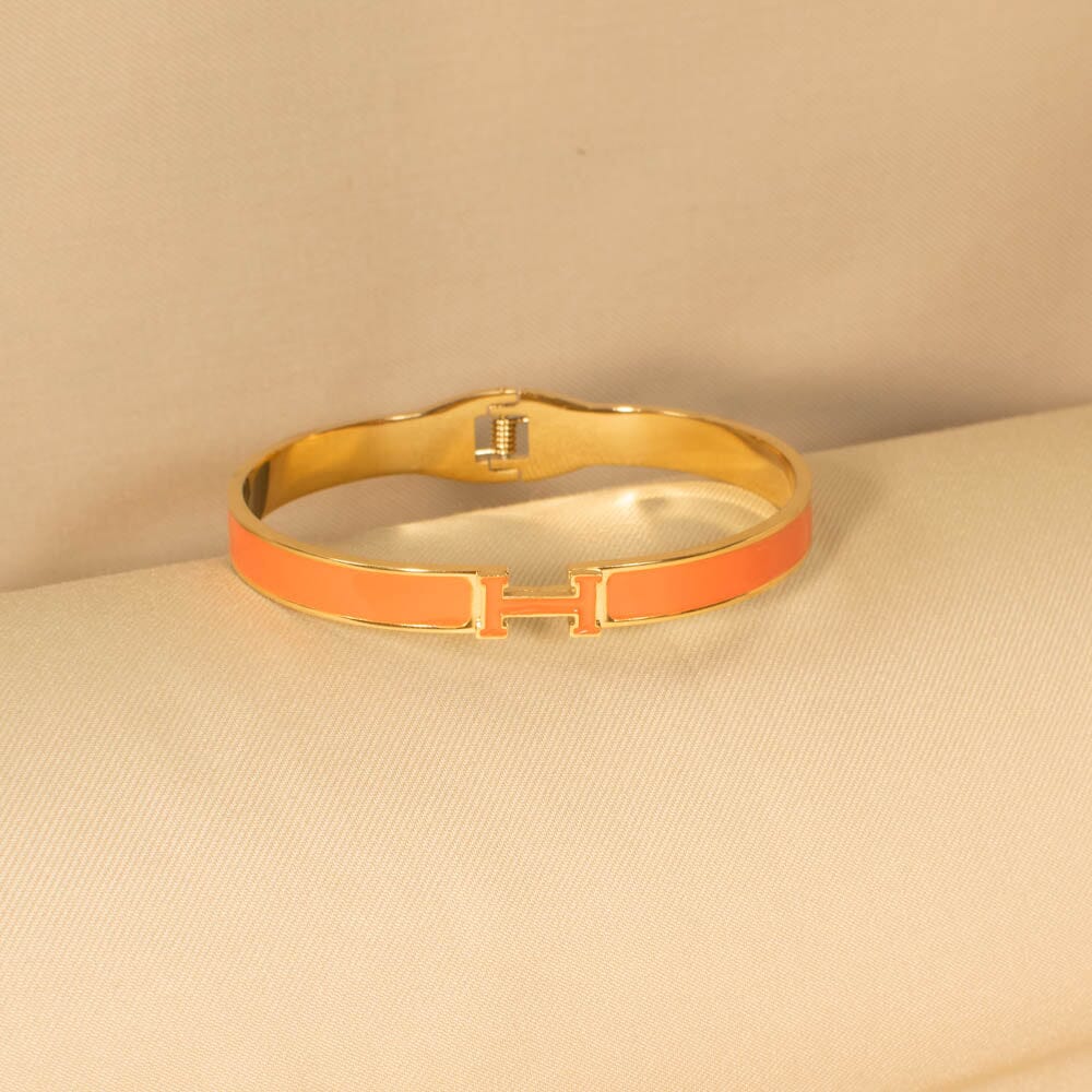 Eliza Openable Bracelet - Slim Orange - Edgy Collection